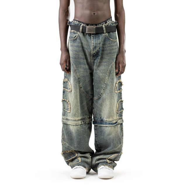 Detachable Rust Washed Denim