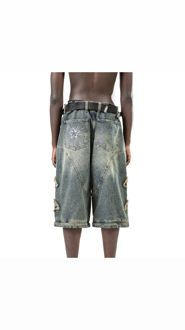 Detachable Rust Washed Denim